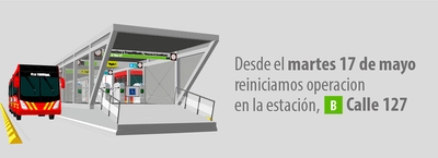 Reapertura de la estaci&oacute;n calle 127