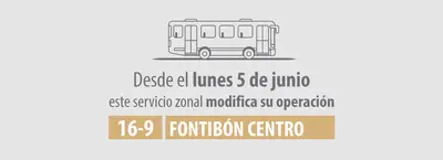 Servicio zonal 16-9 Fontib&oacute;n Centro modifica su operaci&oacute;n