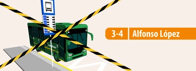 Servicio 3-4 Alfonso L&oacute;pez suspende una de su paradas