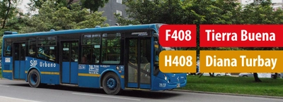 Ruta zonal F408 Tierra Buena - H408 Diana Turbay modifica su operaci&oacute;n