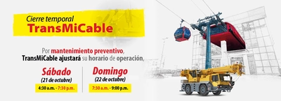 Ajuste horario de TransMiCable por mantenimiento