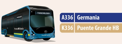 Ruta zonal A336 - K336 modifica su operaci&oacute;n y cambia de nombre