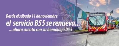 Conoce el nuevo servicio troncal D55 Portal 80