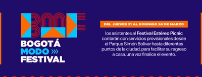 TransMilenio ofrece alternativas para los asistentes al Festival Est&eacute;reo Picnic