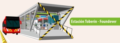 Estaci&oacute;n Tober&iacute;n - Foundever cerrar&aacute; los vagones 4 y 5 por actividades en la malla vial