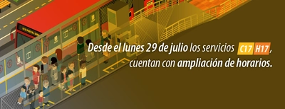 Servicios C17 - H17 modifica su horario de operaci&oacute;n