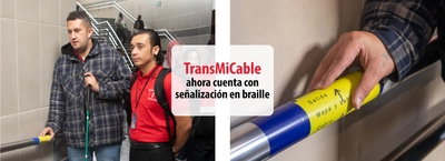 TransMiCable ahora cuenta con señalización en braille