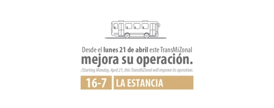 Ruta 16-7 La Estancia modifica su recorrio en el sector de San Pablo