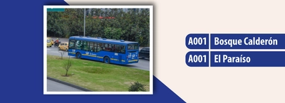 Servicio TransMiZonal A001 Bosque Calderón - El Paraíso modifica su recorrido