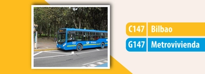 Modificación de recorrido en el sector de Bilbao en el servicio C147 Bilbao - G147 Metrovivienda