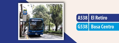 TransMiZonal A538 - G538 modifica su recorrido y su nombre