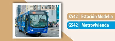 Servicio TransMiZonal K542 - G542 cambia su recorrido