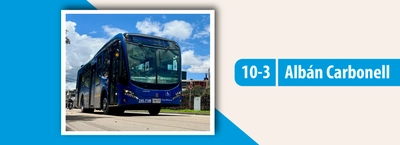 Servicio 10-3 Albán Carbonell colocará dos paradas adicionales en las noches
