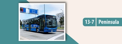 Servicio TransMiZonal 13-7 Península modifica su operación