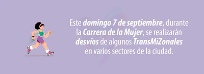 Desvíos de rutas zonales por Carrera de la Mujer