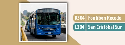 Servicio TransMiZonal K304 Fontibón Recodo - L304 San Cristóbal Sur modifica su recorrido