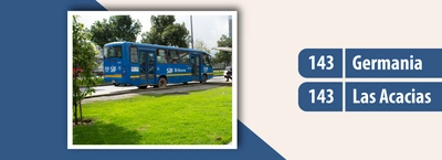 Servicio TransMiZonal 143 Germania - Las Acacias modifica su horario de operación