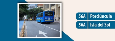 Cambio de horario en el servicio TransMiZonal 56A Porciúncula - Isla del Sol
