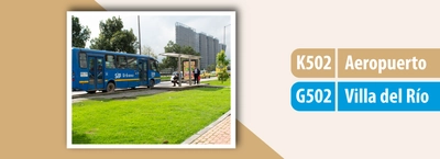 Cambio de horario en el servicio TransMiZonal K502 Aeropuerto - G502 Villa del Río
