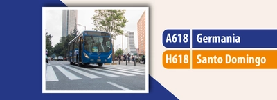 Servicio TransMiZonal A618 Germania - H618 Santo Domingo modifica su recorrido