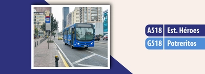 Servicio TransMiZonal A518 - G518 ajusta su trazado y nombre