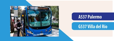 Servicio TransMiZonal A537 Palermo – G537 Villa del Río cambia su horario