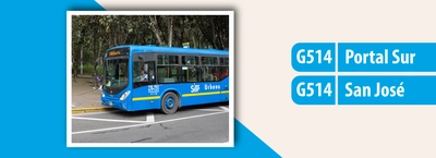 Servicio TransMiZonal G514 Portal Sur - San José modifica su operación