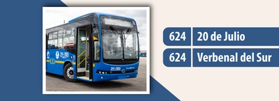 Servicio TransMiZonal 624 20 de Julio - Verbenal del Sur modifica su recorrido en San Benito