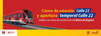TransMilenio habilita estación temporal Calle 22 en la troncal Caracas por obras del Metro