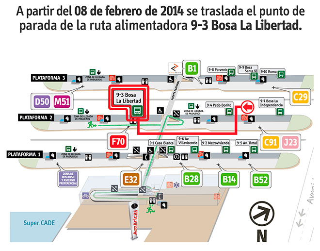 Modificación parada ruta alimentadora 9-3 Modificación parada ruta alimentadora 9-3