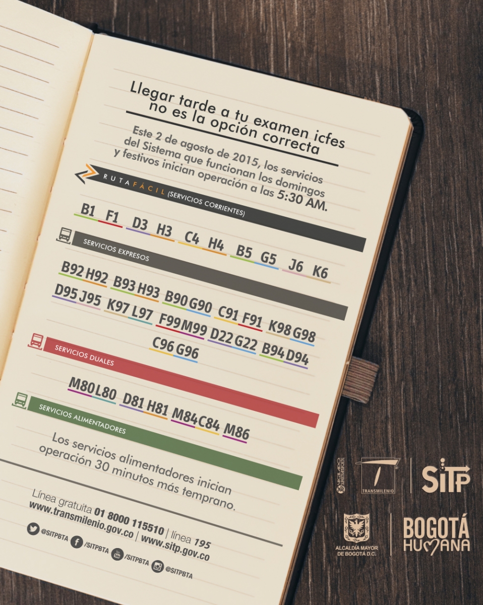 Operación TransMilenio Exámenes SABER PRO 11 Operación TransMilenio Exámenes SABER PRO 11