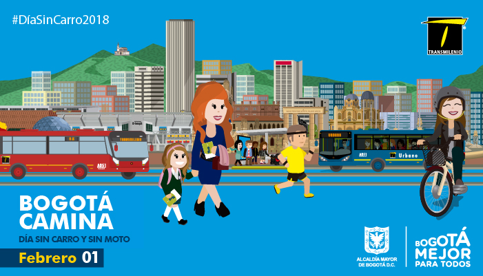 En el día sin Carro y sin Moto, Bogotá le rinde un homenaje al peatón