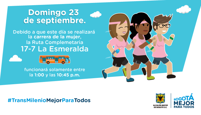 Ruta Complementaria 17-7 ajusta su horario temporalmente