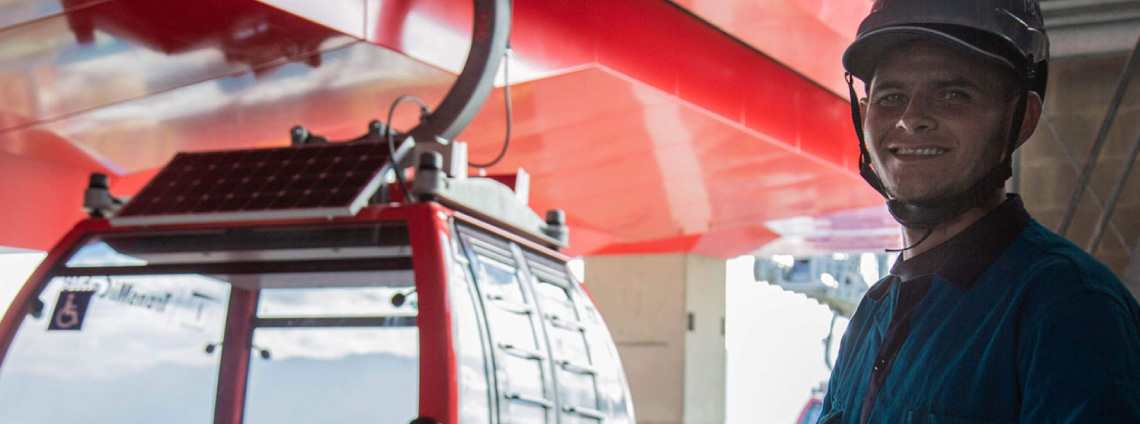 Trabajadores en el TransMiCable