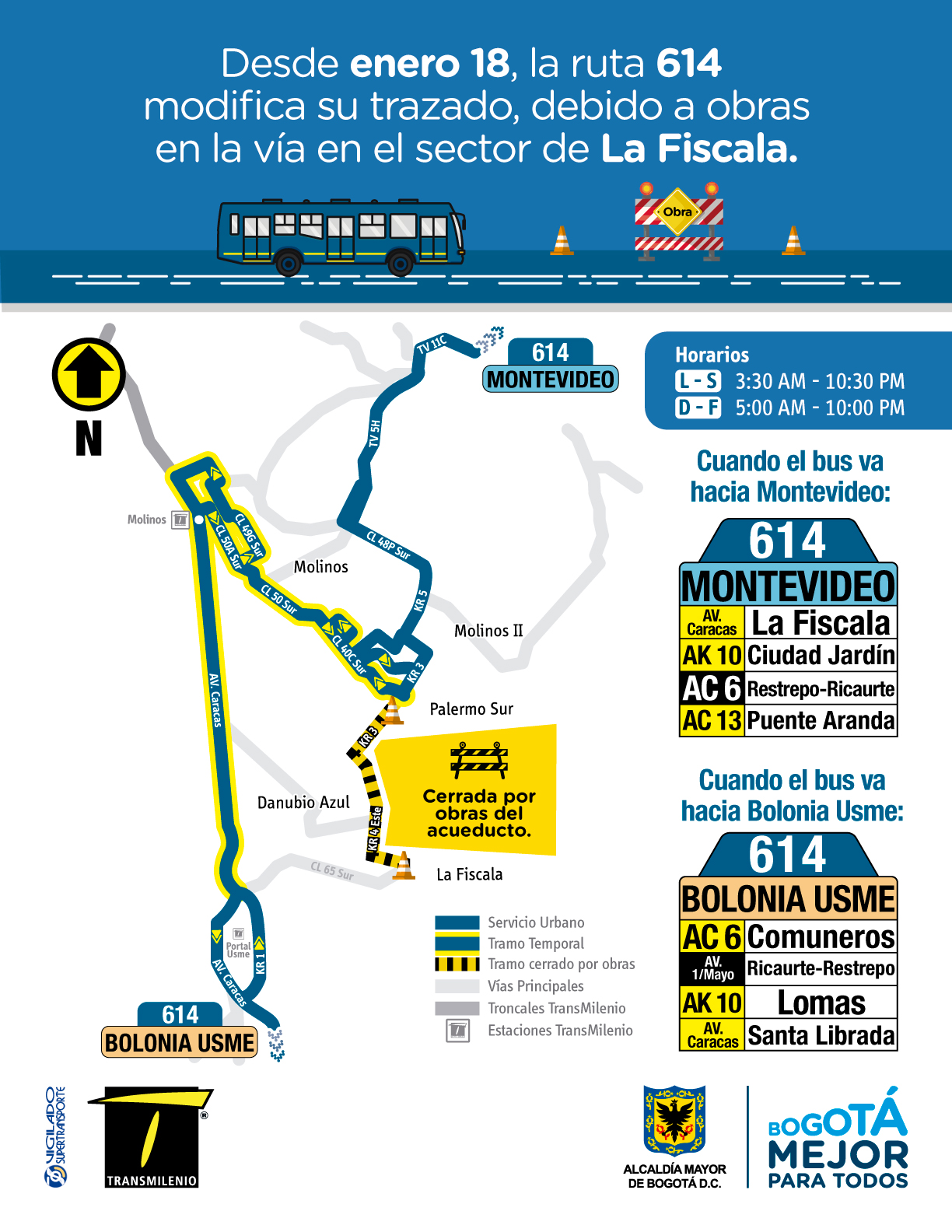 Servicio-614_-Cierre-por-obra Mapa temporal del Servicio 614