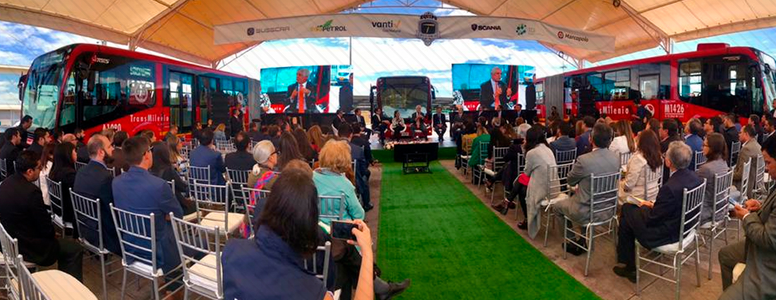 Evento de lanzamiento de los buses a gas Natural Evento de lanzamiento de los buses de TransMilenio a gas Natural
