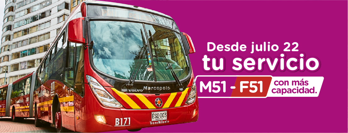 ¡Usuarios! Ruta M51 – F51 tendrá más capacidad