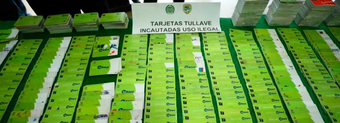 Tarjetas incautadas por la policía Tarjetas incautadas por la policía