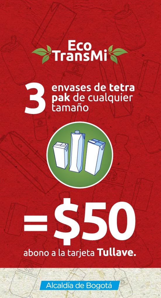 Canjea 3 envases-tetra-pak por 50 pesos para tu recarga