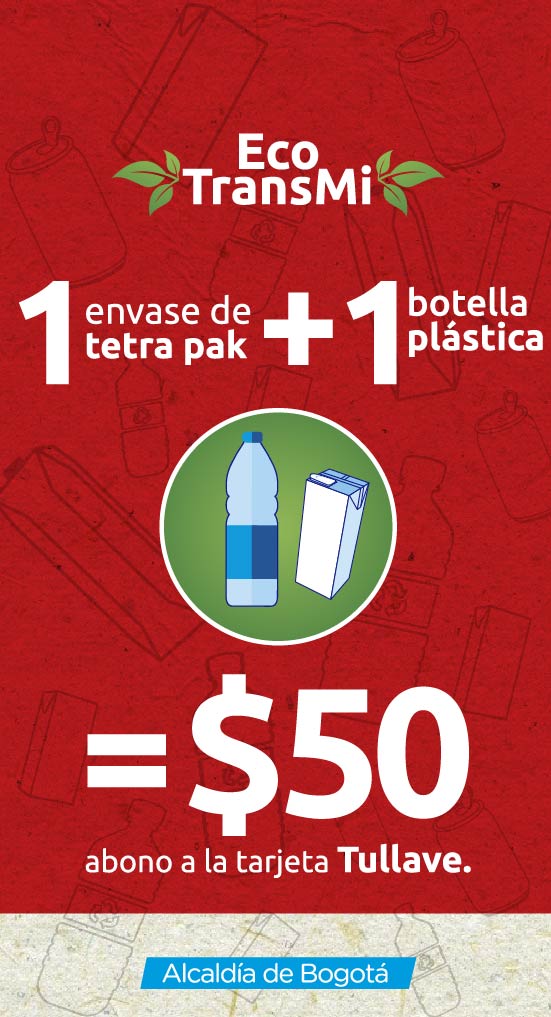 Canjea 1 envases-tetra-pak + 1 botella por 50 pesos para tu recarga