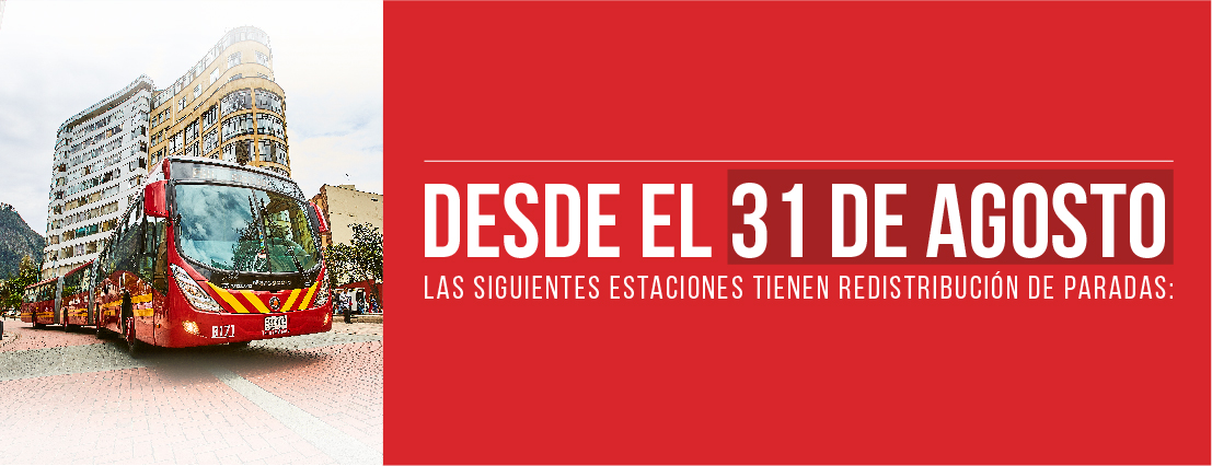 Algunas Estaciones de TransMilenio tendrán cambios en sus paradas