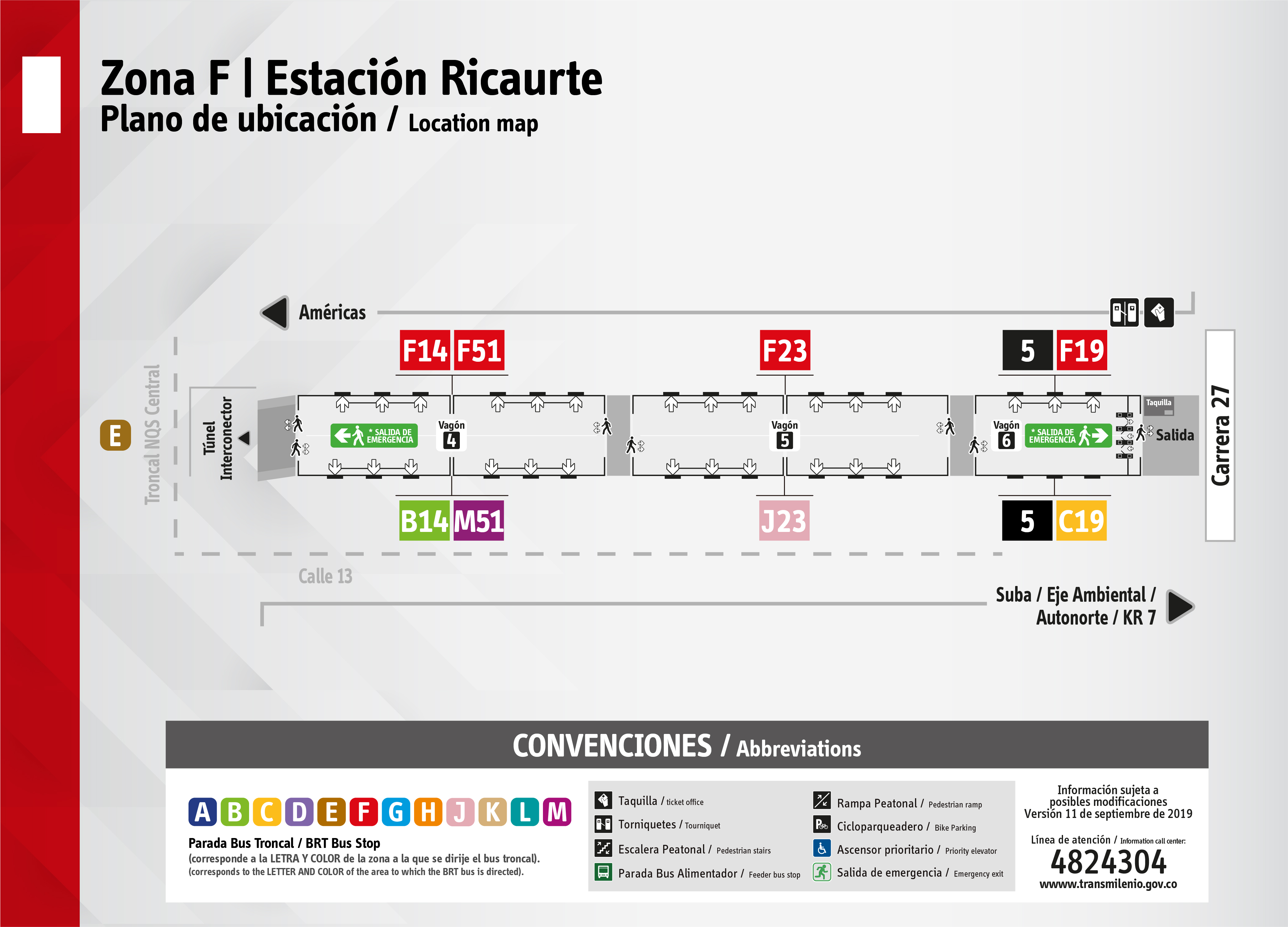 Plano de estación de Ricaurte Plano de estación de Ricaurte