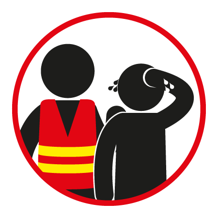 Preguntar al personal en caso de emergencia para seguir las indicaciones