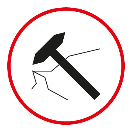 Romper el vidrio en caso de emergencia para salir del bus