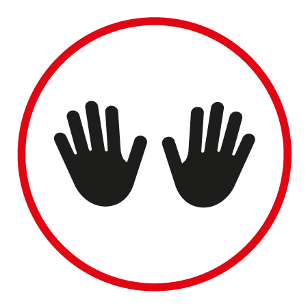 Empujar el vidrio en caso de emergencia