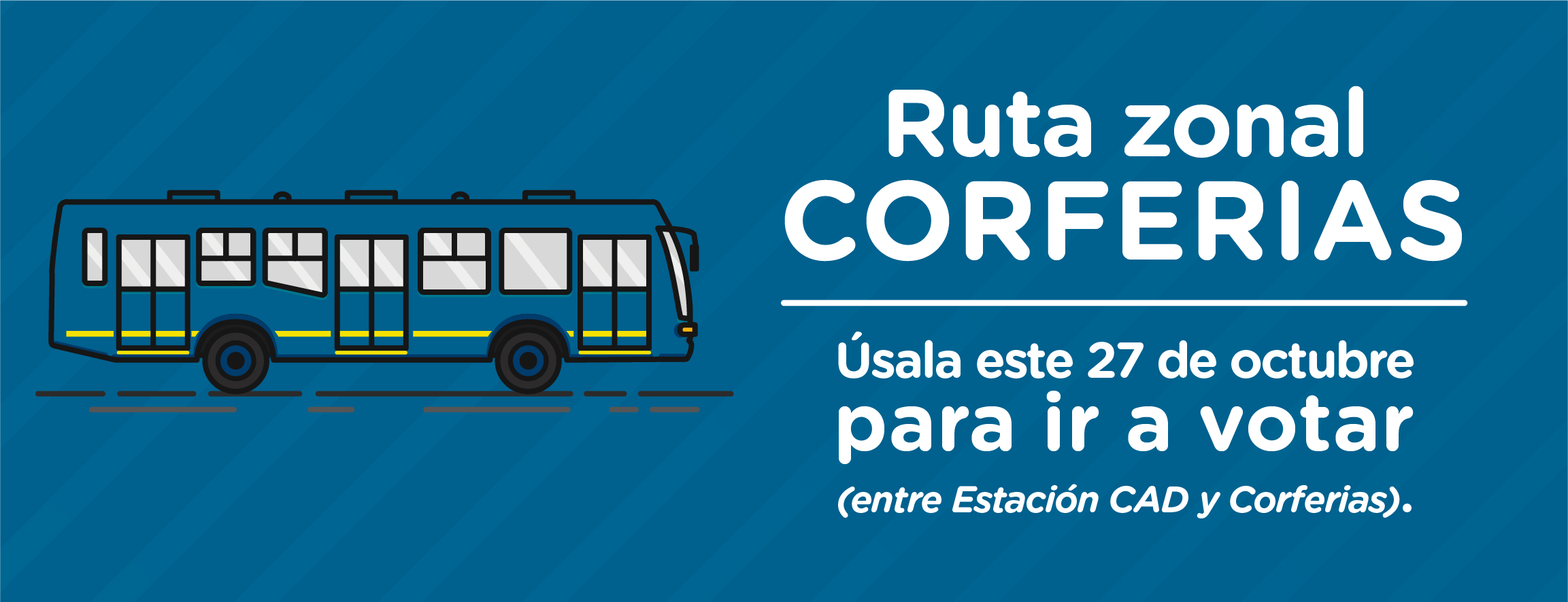 Se habilita la ruta zonal Corferias para las votaciones de este 27 de octubre