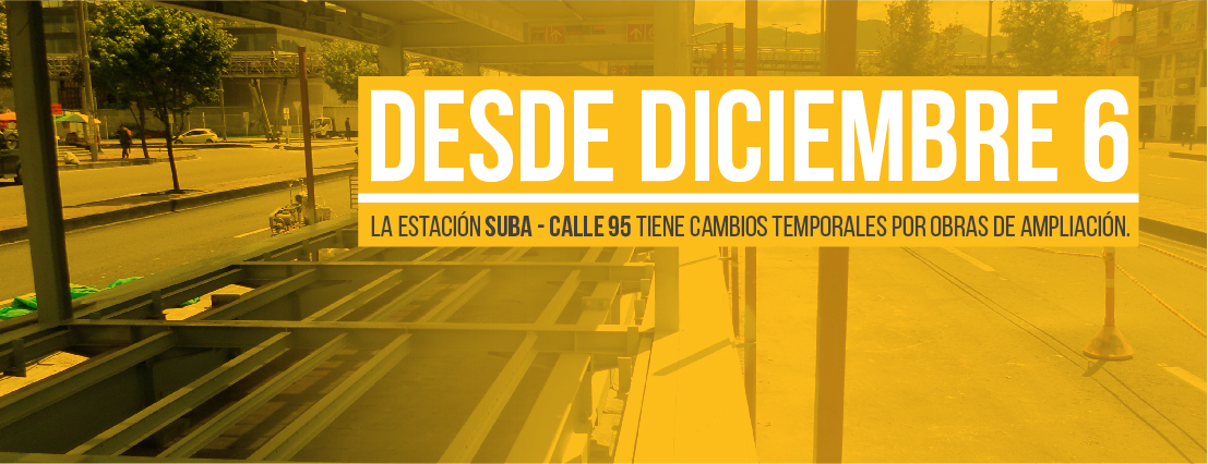 Cierre temporal vagón 2 Estación Suba Calle 95