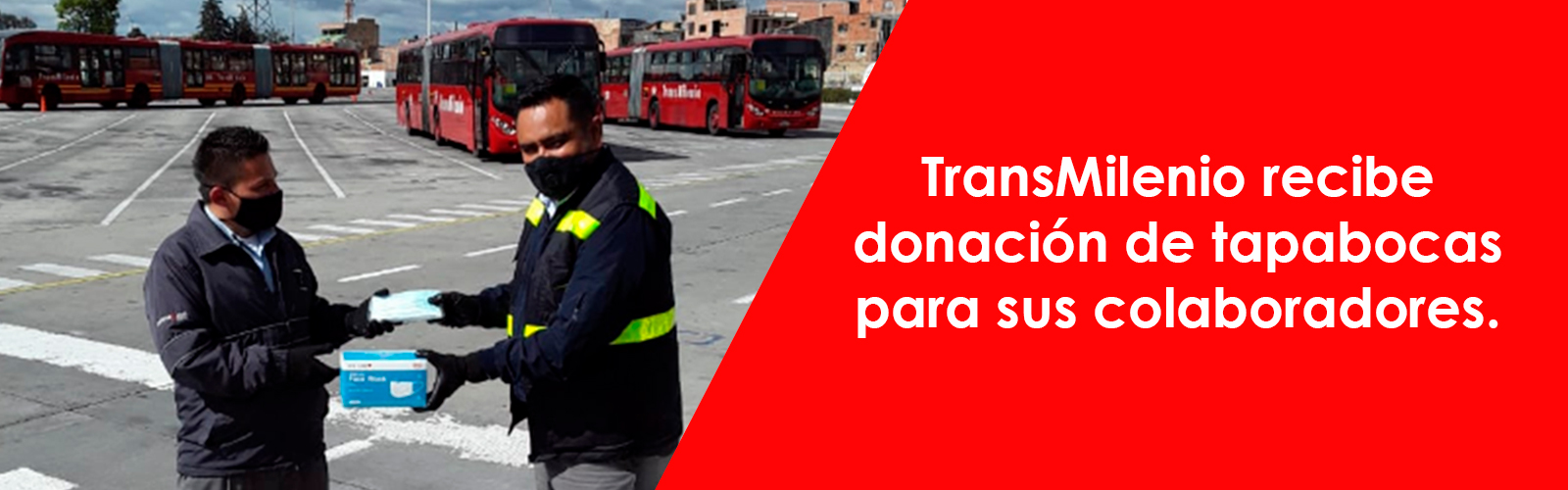 TransMilenio recibe 194 mil tapabocas en donaci&oacute;n