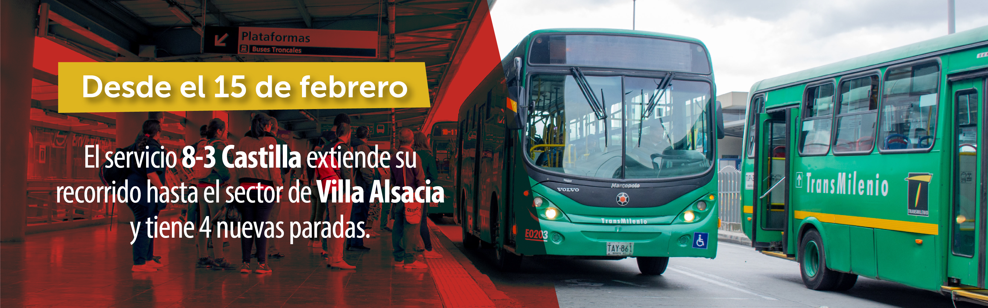 El servicio alimentador 8-3 Castilla extiende su recorrido hasta el sector de Villa Alsacia