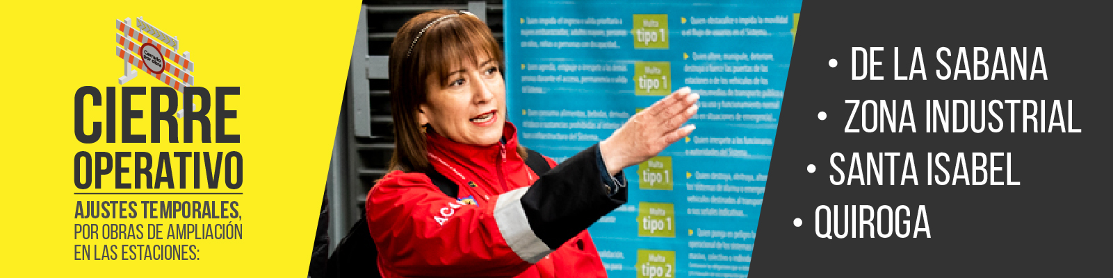 Ajustes temporales por obras de ampliaci&oacute;n en algunas estaciones